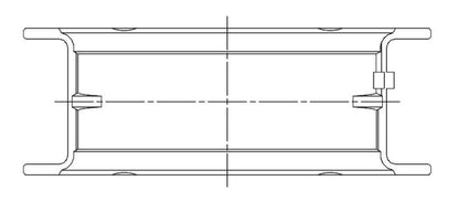 ACL Race Series Main Bearings Nissan RB26DETT Size: 0.25 7M2428H-.25 Technical Drawing