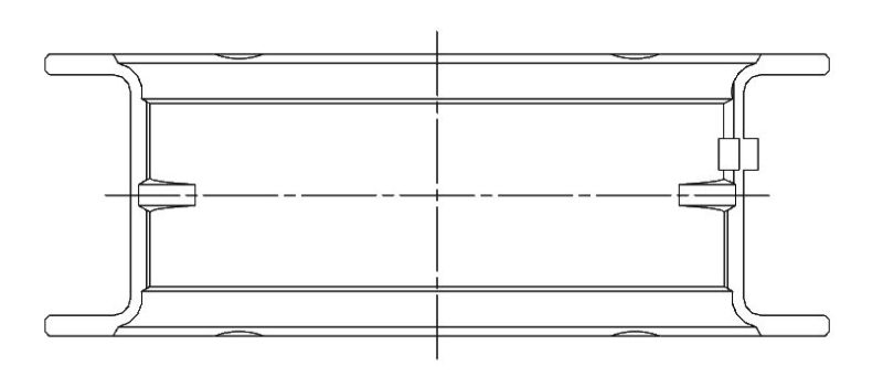 ACL Nissan RB26DETT Std Size High Perf w/ Extra Oil Clearance Main Bearing Set CT-1 Coated 7M2428HXC-STD 7M2428HXC-STD Technical Drawing