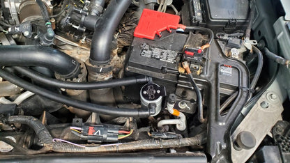 J&L 22-24 Ford Bronco Raptor 3.0L EcoBoost PCV Side Oil Separator 3.0 - Clear Anodized 3096P-C 3096P-C Photo - Mounted