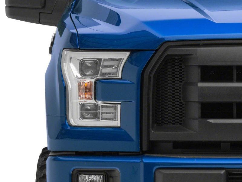 Raxiom 15-17 Ford F-150 Projector Headlights w/ LED Accent- Chrome Housing (Clear Lens) T542715 T542715 Photo - Close Up