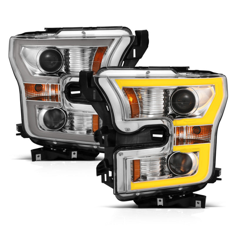 Anzo 2015-2016 Ford F-150 Projector Headlights w/ Plank Style Switchback Ch 111358 Photo - Unmounted
