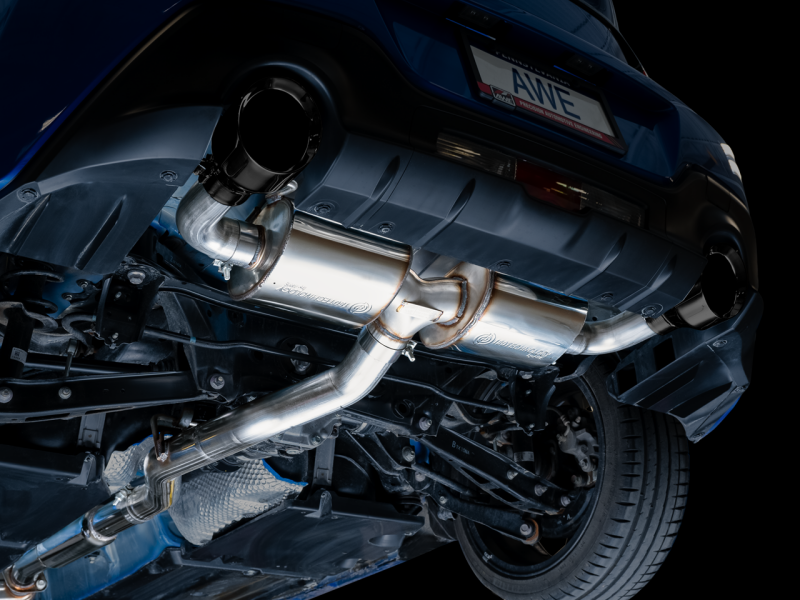AWE Tuning AWE Subaru BRZ/ Toyota GR86/ Toyota 86 Touring Edition Cat-Back Exhaust- Diamond Black Tips 3015-33486 3015-33486 Photo - Mounted