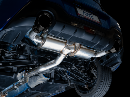 AWE Tuning AWE Subaru BRZ/ Toyota GR86/ Toyota 86 Touring Edition Cat-Back Exhaust- Diamond Black Tips 3015-33486 3015-33486 Photo - Mounted