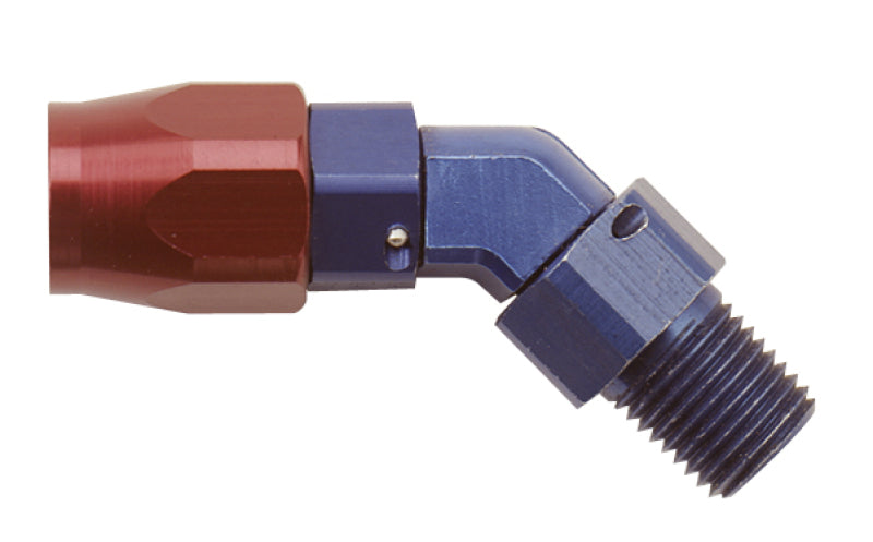 Fragola -6AN x 45 Degree Hose End x 1/4 NPT - Black 194506-BL 194506-BL Photo - Primary