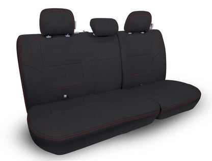 PRP Seats PRP 12-15 Toyota Tacoma Rear Bench Cover Double Cab - Black with Red Stitching B052-01 B052-01 Photo - Primary