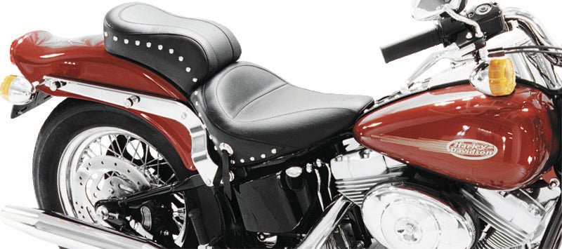 Mustang Motorcycle Mustang 84-06 Harley Standard Rear Tire Standard Touring 1PC Seat w/Studs - Black 75303 75303 Photo - Primary