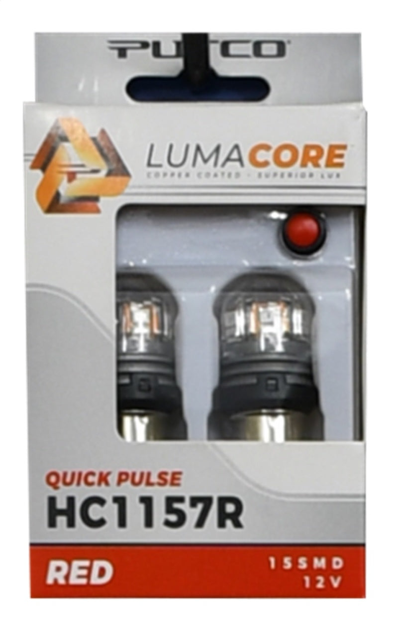 Putco LumaCore 1157 Red - Pair (x3 Strobe w/ Bright Stop) HC1157R HC1157R Photo - Primary