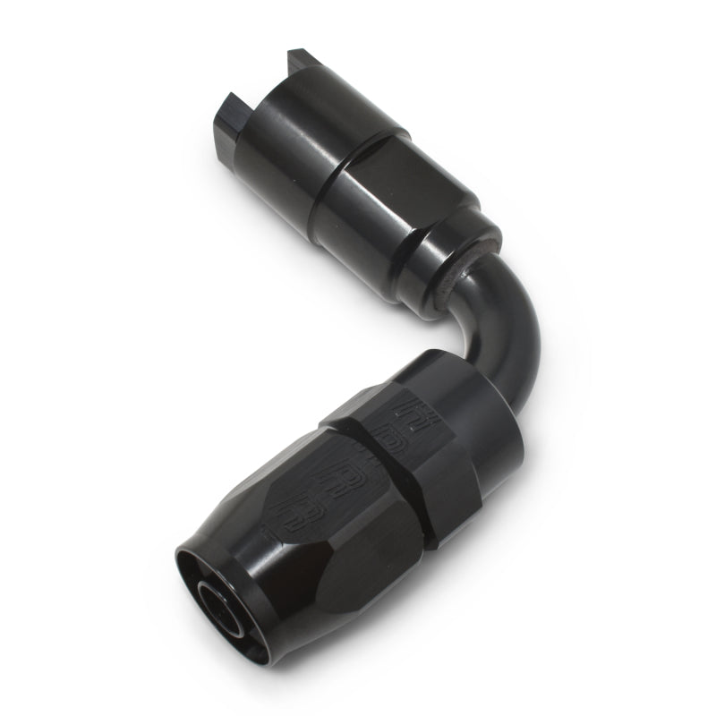 Russell 90° EFI SAE Female Quick-Disconnect Hose Ends (Black Finish) 611223 Photo - out of package