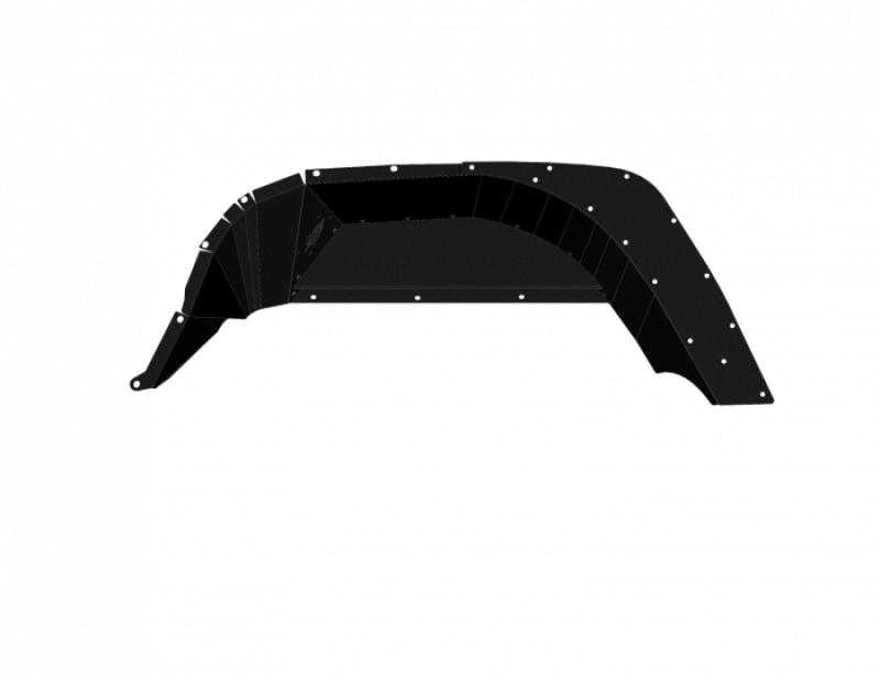 Road Armor 18-21 Jeep Gladiator JL Stealth Rear Fender Liner Body Armor - Black Steel 520LFRSB