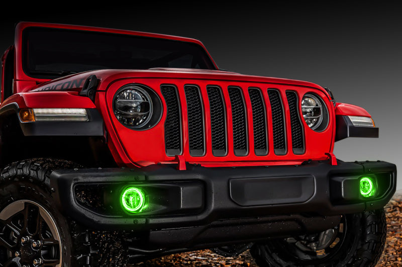 ORACLE Lighting Oracle Jeep Wrangler JL/Gladiator JT LED Surface Mount Fog Light Halo Kit - Green 1215-004