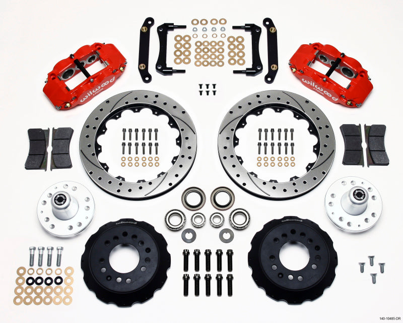 Wilwood Narrow Superlite 6R Front Hub Kit 12.88in Drill Red 70-78 Camaro (*Line Kit Needed*) 140-10485-DR 140-10485-DR Photo - Primary
