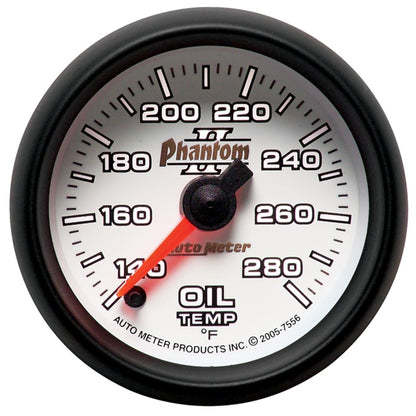 Autometer Phantom II 52mm Full Sweep Electronic 140-280 Deg F Oil Temperature Gauge 7556 7556 User 2
