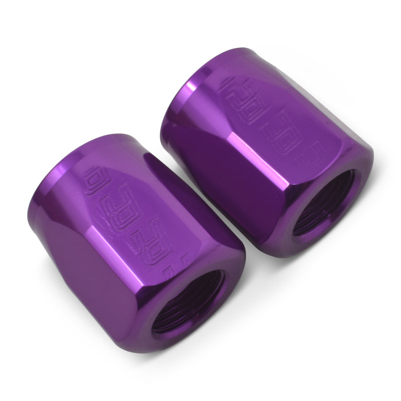 Russell Performance 2-Piece -8 AN Anodized Full Flow Swivel Hose End Sockets (Qty 2) - Purple 615532 615532 Photo - out of package
