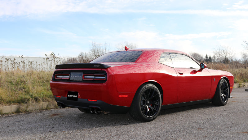 Corsa Performance 15-17 Dodge Challenger Hellcat Dual Rear Exit Sport Exhaust w/ 3.5in 14987BLK Photo - Mounted