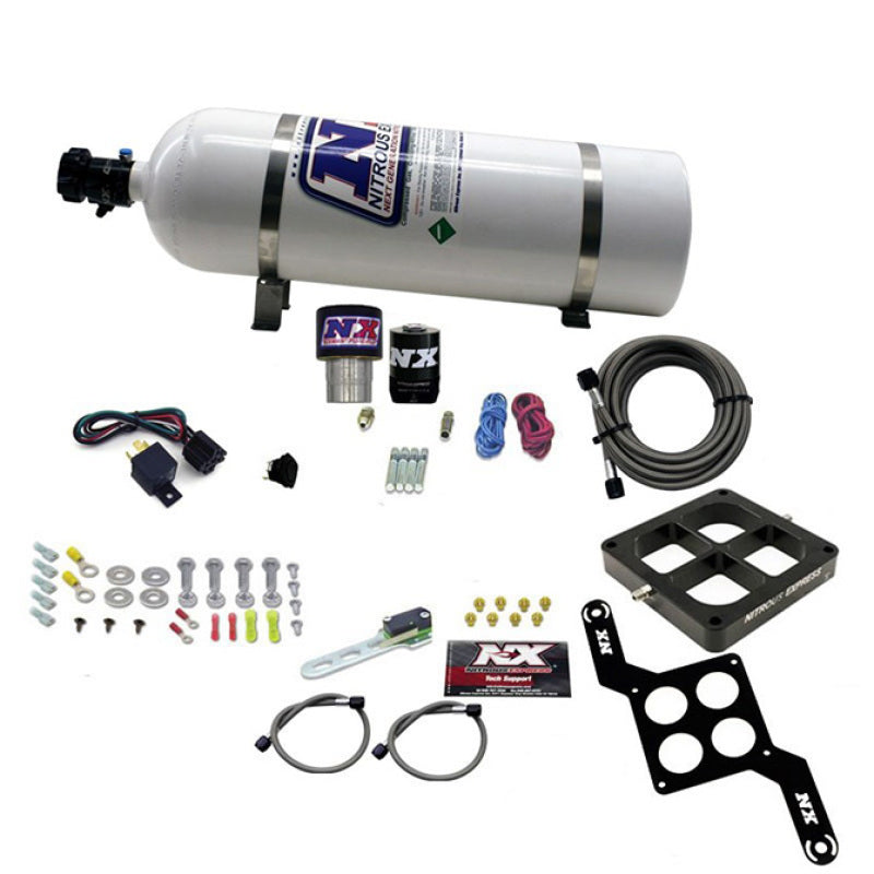 Nitrous Express Single Entry Crossbar RNC .178 4500 Flange Nitrous Kit (250-650HP) w/15lb Bottle 63970-15 63970-15 Photo - Primary