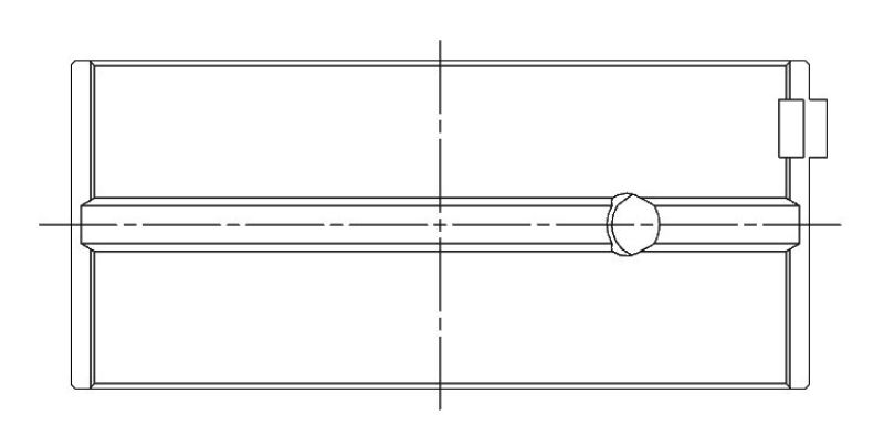 ACL Nissan L20/L24/L28 1998cc/2393cc/2753cc 6cyl Standard Size High Performance Main Bearing Set 7M1172H-STD 7M1172H-STD Technical Drawing