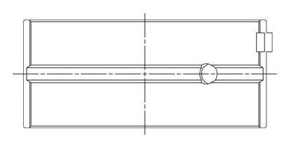 ACL 68-74 Nissan L16E/L18E 1595cc/1770cc 4cyl 0.025 Oversized High Performance Main Bearing Set 5M1172H-.025 5M1172H-.025 Technical Drawing
