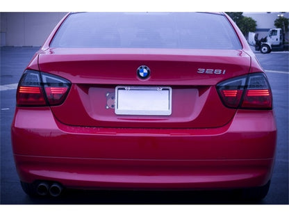 Spyder BMW E90 3-Series 06-08 4Dr LED Tail Lights Red Smoke ALT-YD-BE9006-LED-RS 5000910 5000910 Photo - Mounted