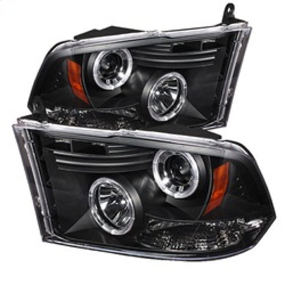 Spyder Dodge Ram 1500 09-14 10-14 Projector Headlights Halogen- LED Halo LED - Blk PRO-YD-DR09-HL-BK 5010032 5010032 Photo - Primary
