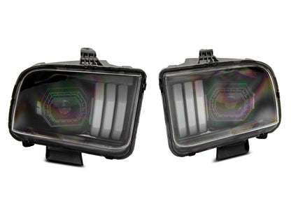 Raxiom 05-09 Ford Mustang w/ Halogen Prjctor Headlights- Black Housing (Clear Lens) (No GT500 ) 415794 415794 Photo - Close Up