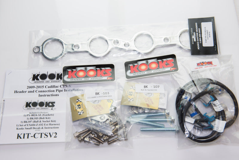 Kooks 2009-2014 Cadillac CTS-V. LS9 6.2L 1 7/8in x 3in SS Longtube Headers and OEM Catted SS X-Pipe 2311H420 2311H420 Photo - Primary