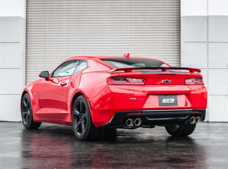 Borla Chevy 16-17 Camaro 6.2L ATAK Catback w/ Dual Tips (NPP) Dual Split Rear Exit 140688 140688 Photo - Close Up