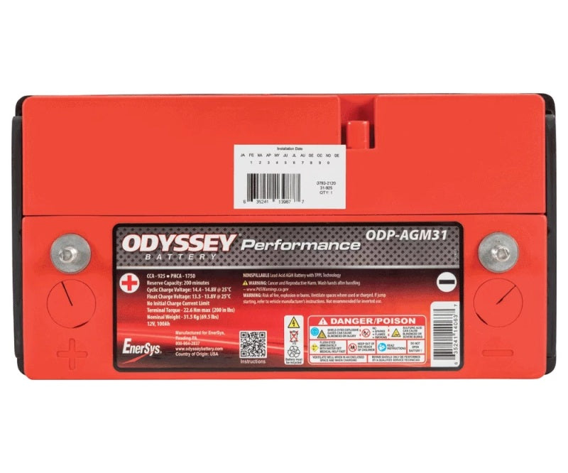 Odyssey Battery Auto/Truck/Heavy Duty & Commercial Performance AGM Battery (31-925S) ODP-AGM31 ODP-AGM31 User 1