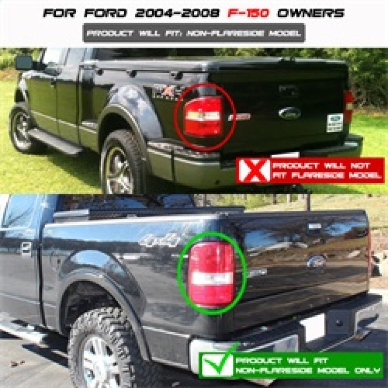 Spyder Ford F150 side 04-08 (Not Fit Heritage & SVT)LED Tail Lights Blk Smke ALT-YD-FF15004-LED-BSM 5078131 5078131 Photo - Mounted