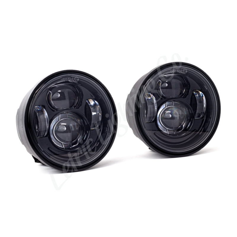 Letric Lighting 08-17 Fat Bob LED Black Headlight Kit LLC-EFBH LLC-EFBH Photo - Primary