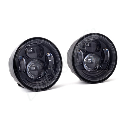 Letric Lighting 08-17 Fat Bob LED Black Headlight Kit LLC-EFBH LLC-EFBH Photo - Primary