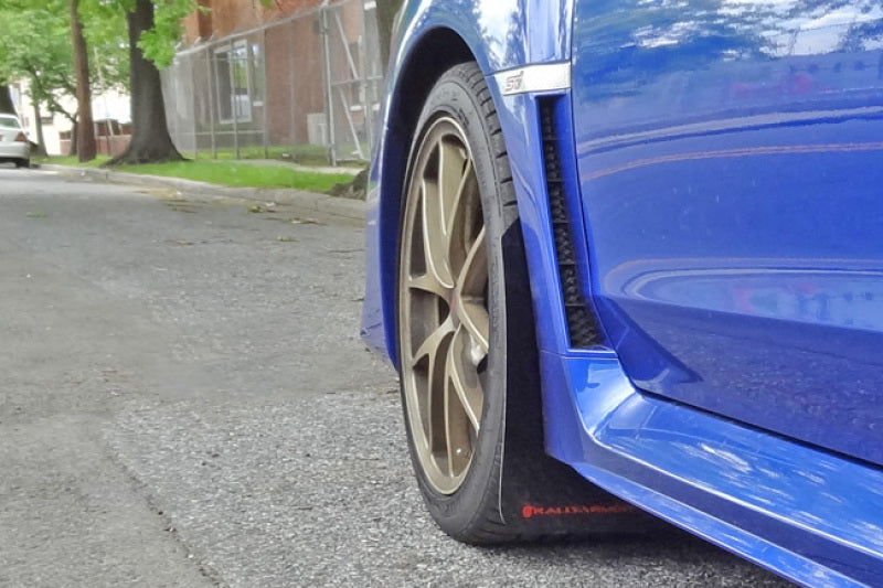 Rally Armor 2015-19 Subaru WRX & STI Sedan White Mud Flap Red Logo MF32-UR-WH/RD User 2
