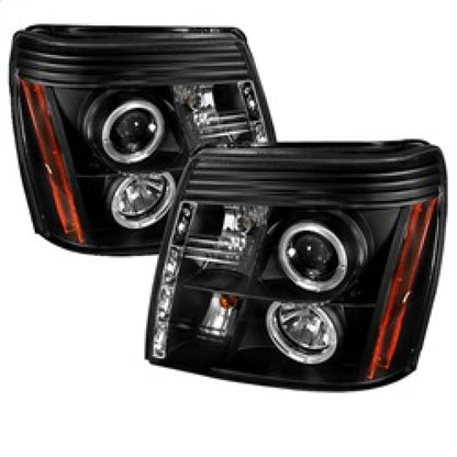 Spyder Cadillac Escalade 02-06 Projector Halogen Model- LED Halo DRL Blk PRO-YD-CE02-DRL-BK 5037947 5037947 Photo - Primary
