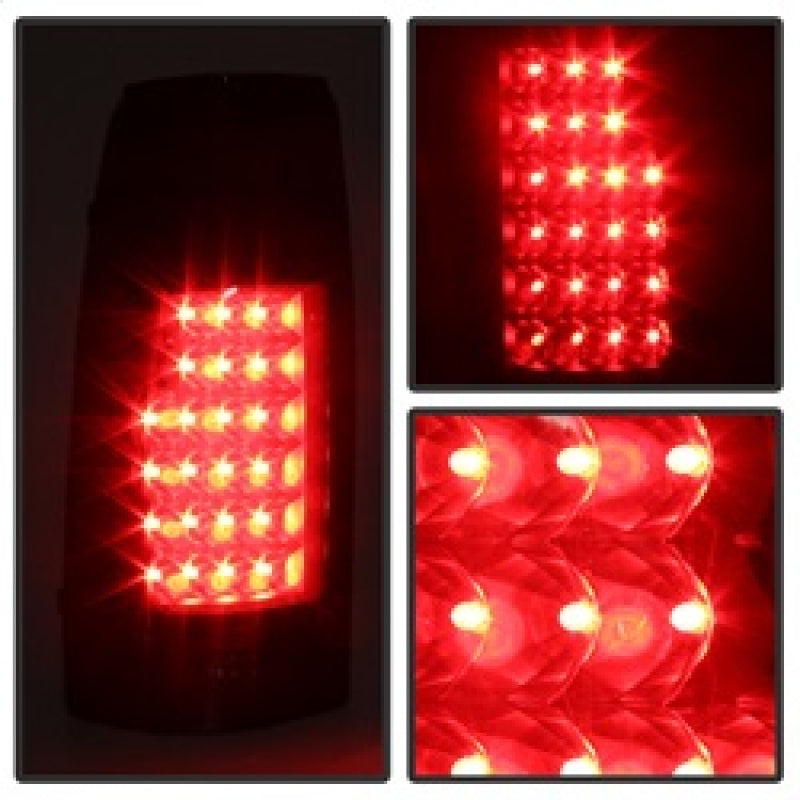 SPYDER Xtune Yukon Denali 99-00 LED Tail Lights Black Smoked ALT-JH-CCK88-LED-BKSM 9034459 9034459 Photo - Unmounted