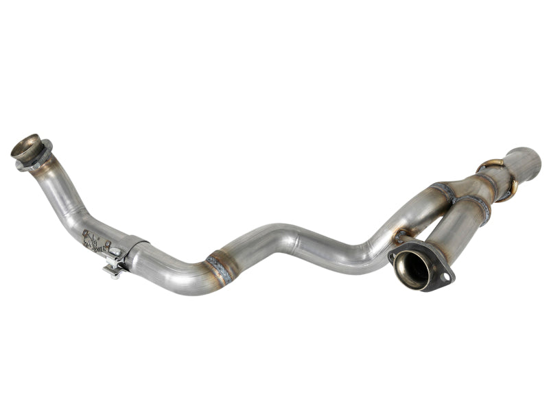 aFe Power Twisted Steel Y-Pipe 2-1/4in 409 SS Exhaust System 2018 Jeep 48-48026 Photo - Unmounted