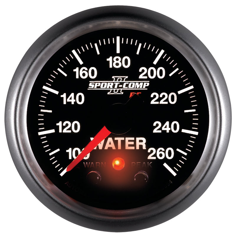 Autometer 2-1/16" Water Temperature, 100-260 °F, Stepper Motor, Sport-Comp II 3654 User 4