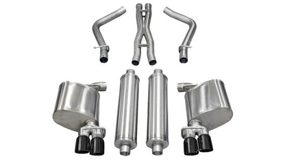 Corsa Performance 11-13 Dodge Charger R/T 5.7L V8 Black Xtreme Cat-Back Exhaust 14522BLK Photo - Primary