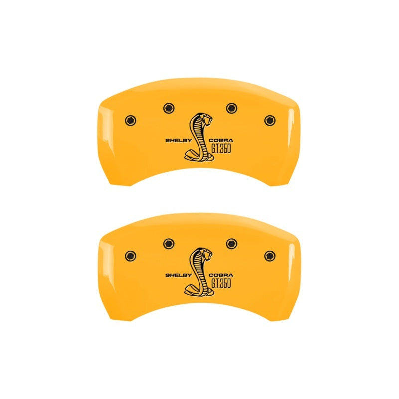 MGP Rear set 2 Caliper Covers Engraved Rear GT350 Shelby & Cobra Yellow finish black ch 10010RGT3YL 10010RGT3YL Photo - Primary