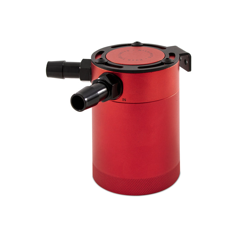 Mishimoto Compact Baffled Oil Catch Can - 2-Port - Red MMBCC-CBTWO-RD MMBCC-CBTWO-RD Photo - Primary