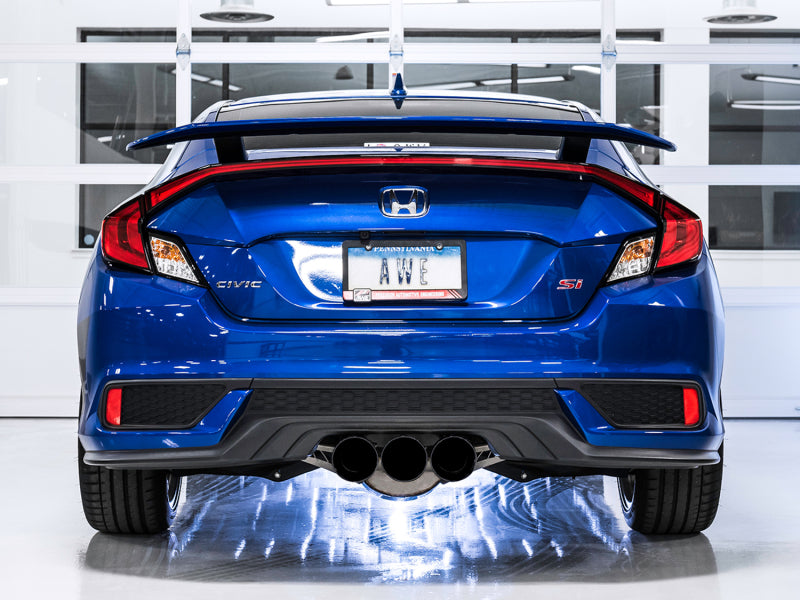 AWE Tuning 2016+ Honda Civic Si Touring Edition Exhaust w/Front Pipe & Dual Diamond Black Tips 3015-33122 3015-33122 Photo - Mounted