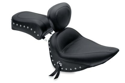 Mustang Motorcycle Mustang 84-06 Harley Standard Rear Tire Standard Touring Solo Seat w/Driver Backrest Studs - Black 79714 79714 Photo - Primary