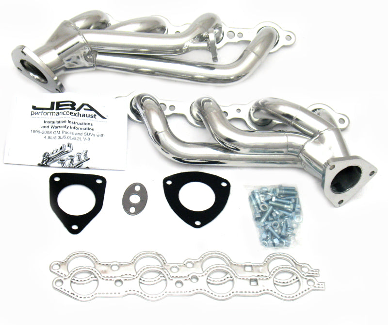 JBA 99-02 GM Truck 6.0L LS w/o A.I.R. w/EGR 1-5/8in Primary Silver Ctd Cat4Ward Header 1850S-1JS 1850S-1JS Photo - Primary