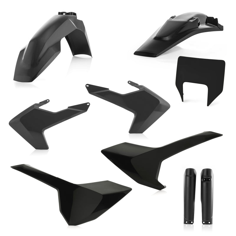 Acerbis 17-19 Husqvarna TE150-300/ FE250-501/ TE250i/ TE300i Full Plastic Kit - Black 2733430001 2733430001 Photo - Primary