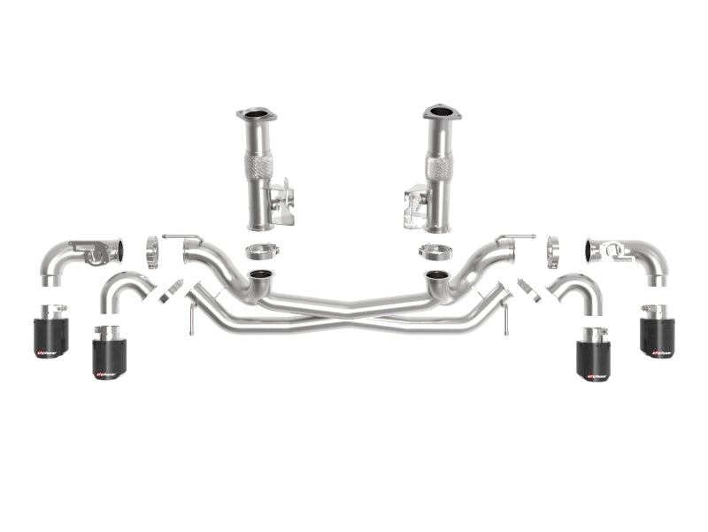AFe MACH Force-Xp 304 Stainless Steel Cat-Back Exhaust Carbon 2020 Chevrolet Corvette C8 49-34124NM-C 49-34124NM-C Photo - Unmounted