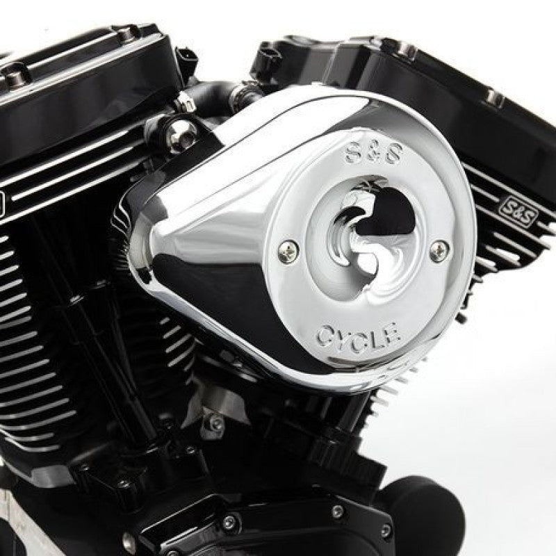S&S Cycle 08-17 Touring/16-17 Softails Models Stealth Air Cleaner Kit w/ Chrome Teardrop Cover 170-0522 170-0522 Photo - Primary