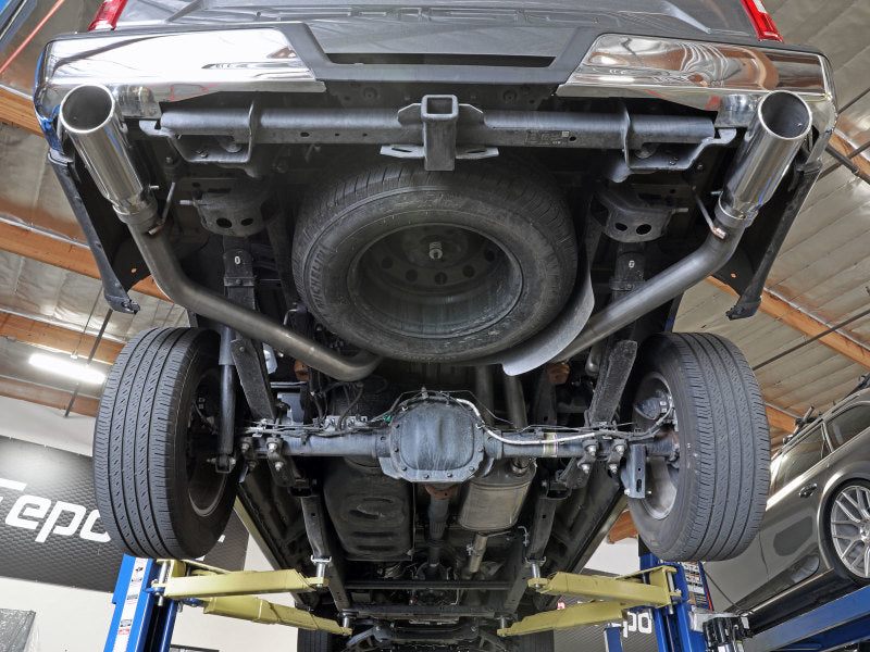 aFe Vulcan Series 3in 304SS Cat-Back w/ Black Tips 15-20 Ford F-150 V6 2.7L/35L(tt) / V8 5.0L 49-33130-B 49-33130-B Photo - Mounted