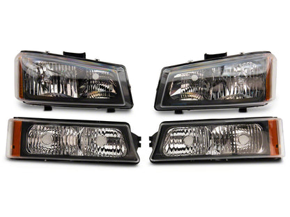 Raxiom 03-06 Chevrolet Silverado 1500 Axial OEM Style Rep Headlights- Chrome Housing (Clear Lens) S122320 S122320 Photo - Primary