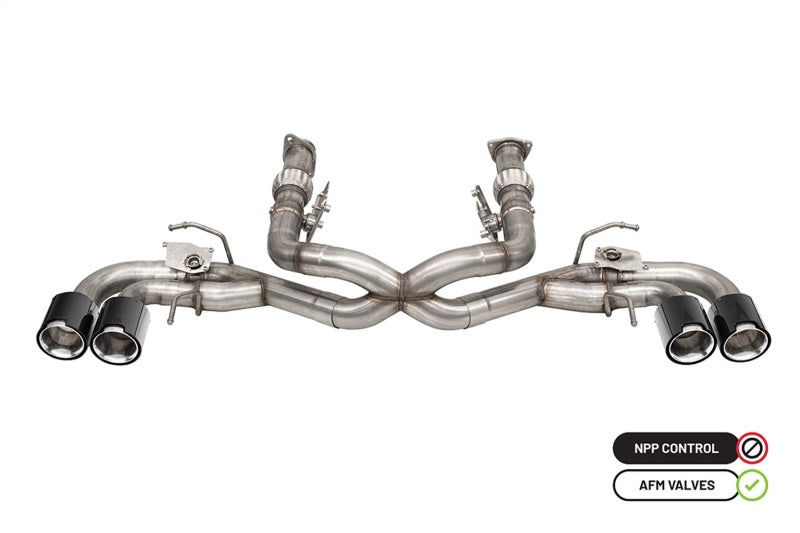 CORSA Performance Corsa 20-23 Chevrolet Corvette C8 RWD 3in Delete 4 Valve Cat-Back w/NPP w/4.5in CF Polished Tips 21106CF 21106CF Photo - Primary