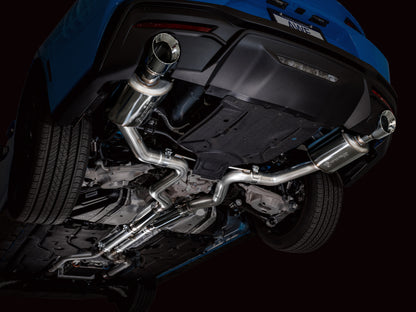 AWE Tuning AWE 2024 Ford Mustang GT Fastback S650 RWD Touring Catback Exhaust w/ Dual Chrome Silver Tips 3015-32650 3015-32650 Photo - Mounted