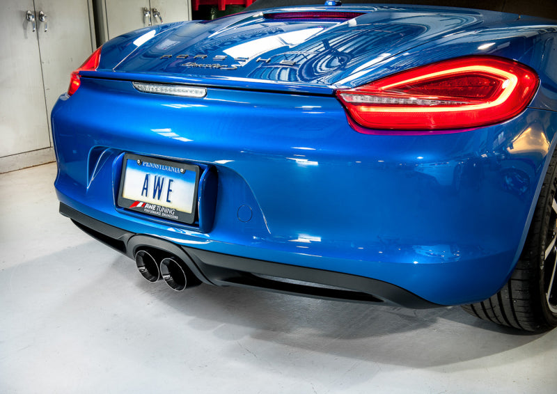 AWE Tuning Porsche 981 Performance Exhaust System - w/Diamond Black Tips 3010-33024 3010-33024 Photo - Mounted
