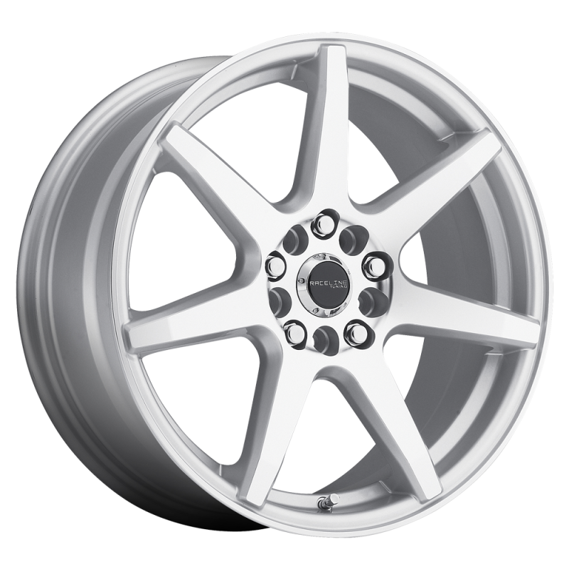 Raceline 131S Evo 16x7in / 4x100/4x108 BP / 40mm Offset / 72.62mm Bore - Silver & Machined Wheel 131S-67082+40 131S-67082+40 Photo - Primary